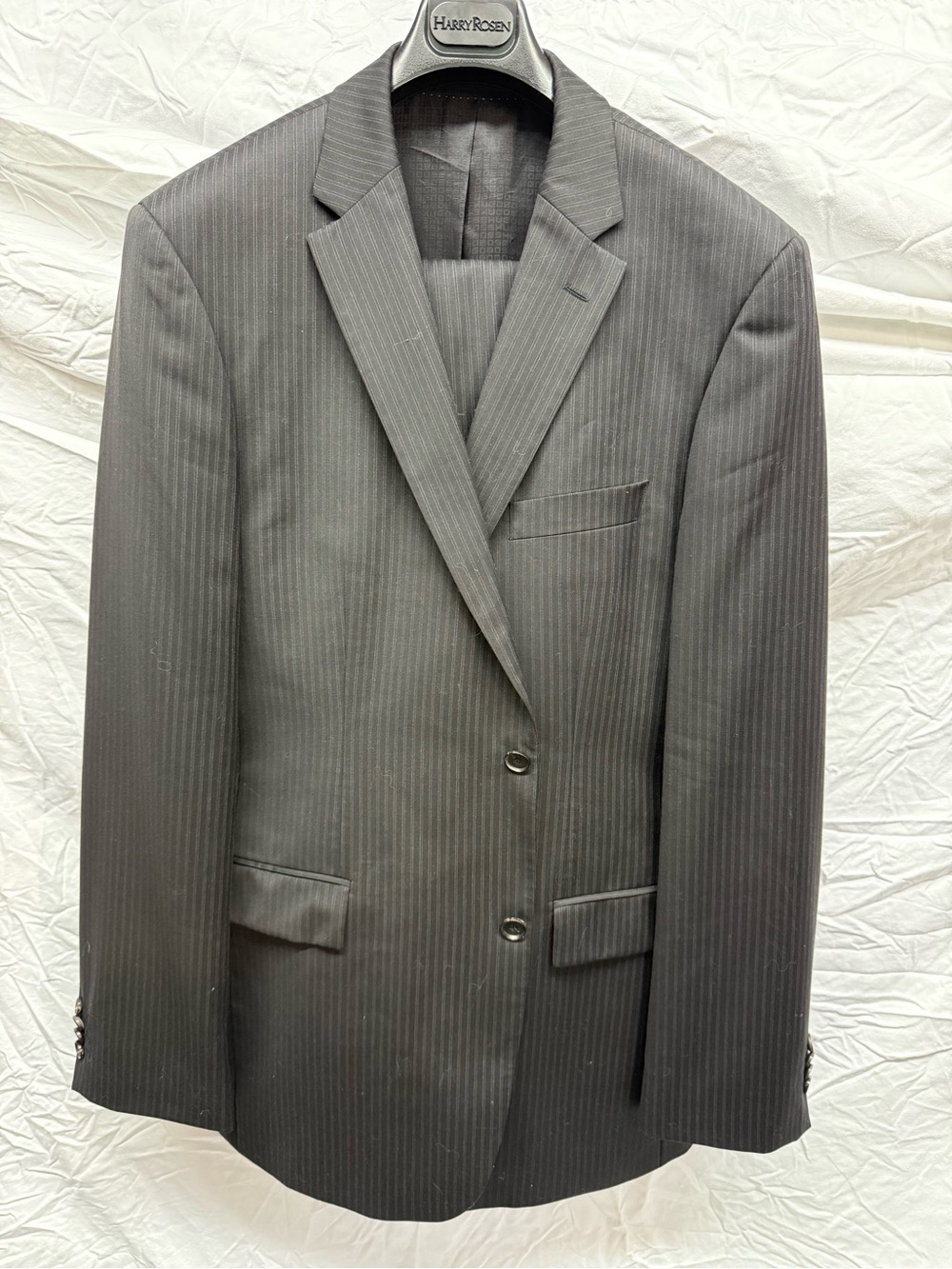 Boss Men's Charcoal Pinstripe Suit Jacket
